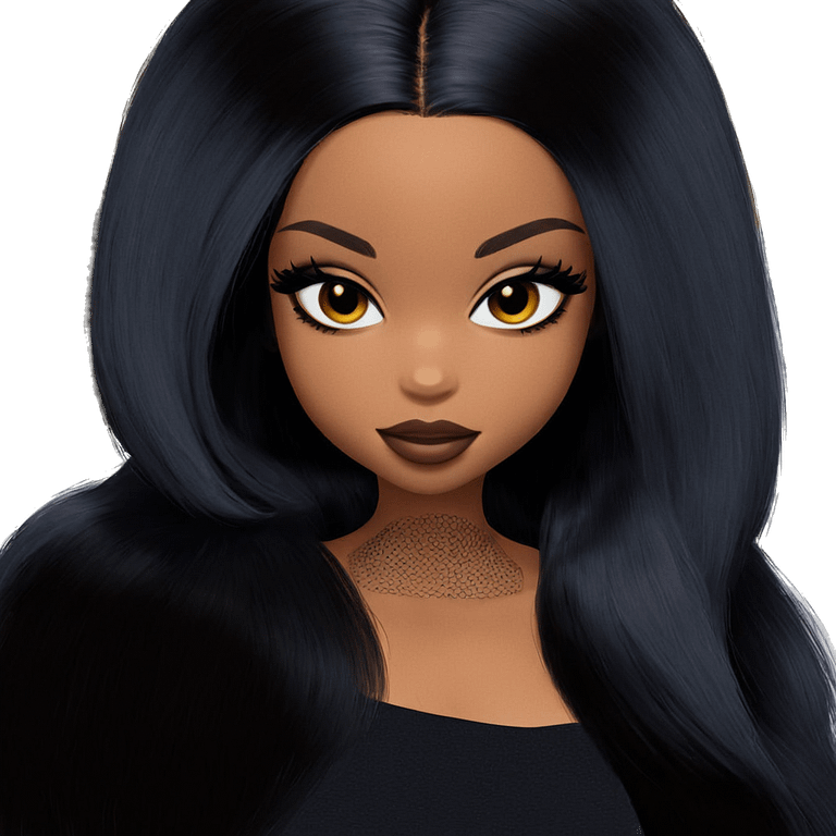 portrait of dark-skinned beauty emoji