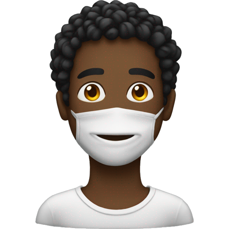 black man wearing hemp as a neck accessory  emoji