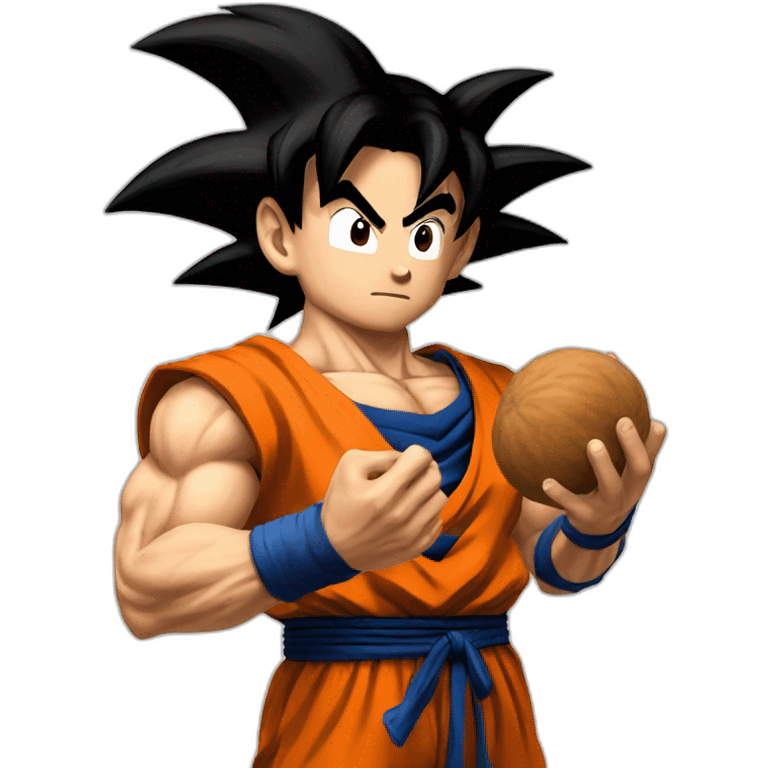 goku holding nuts emoji