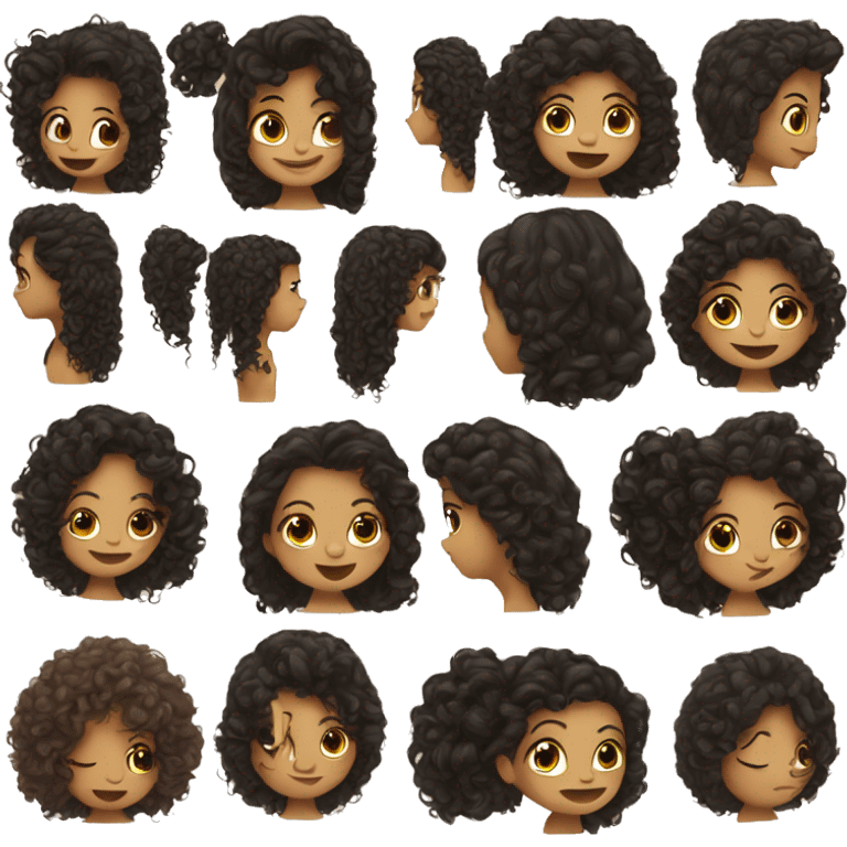 Love bruenette Hair Kiss  emoji