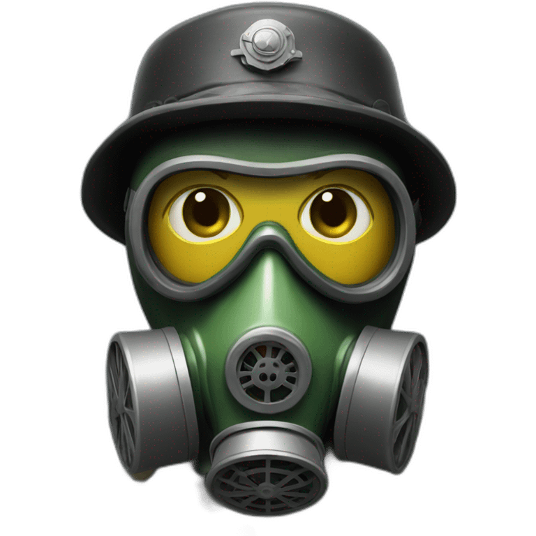 gas mask German officer emoji