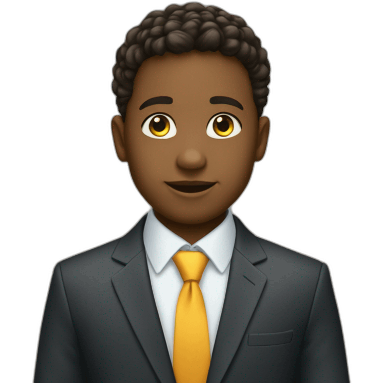 entrepenuer young kid in suit and moneu emoji