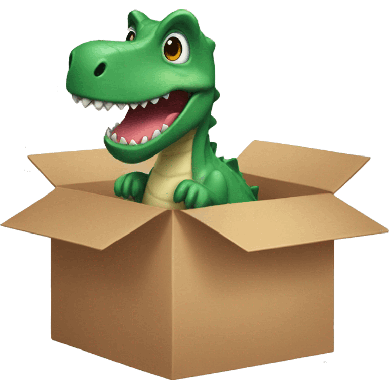 Dino in a box emoji