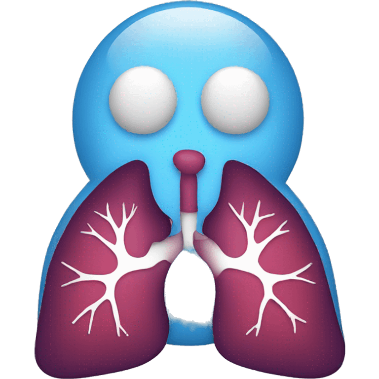 diabetes icon with lungs emoji