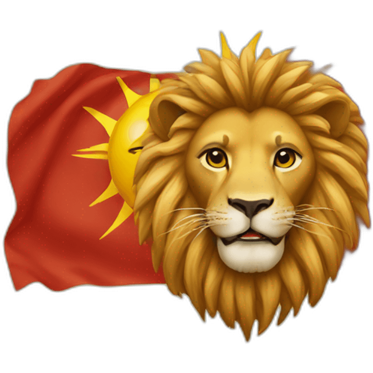 lion and sun flag emoji