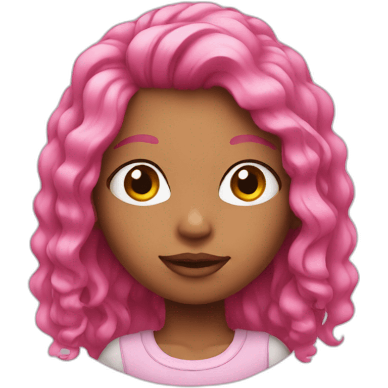 girl with pink hair emoji