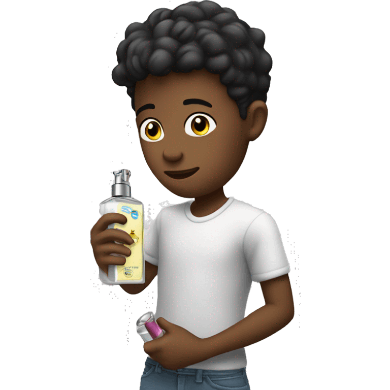 Boy spraying perfume  emoji