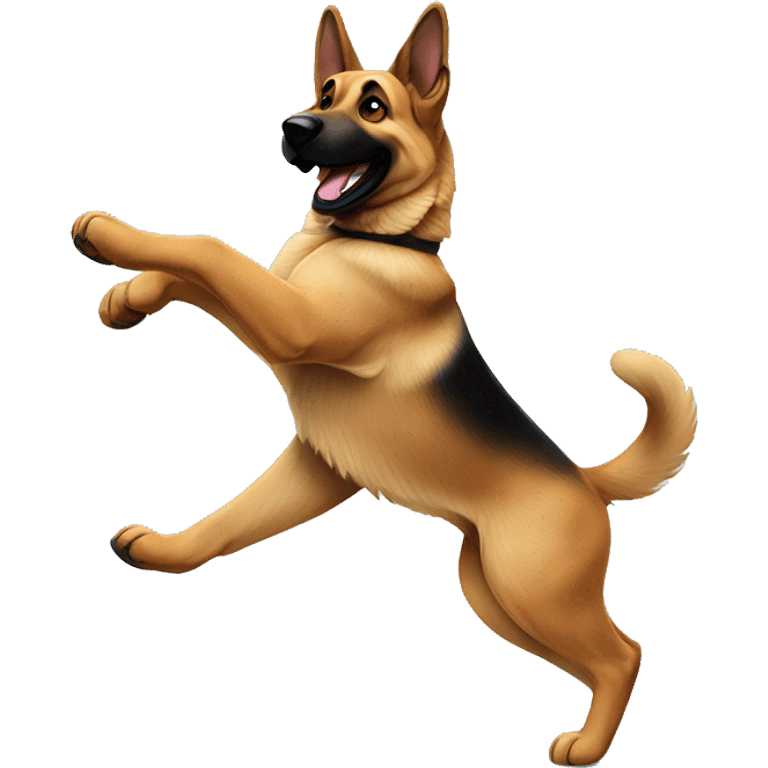 german shepperd dancing emoji