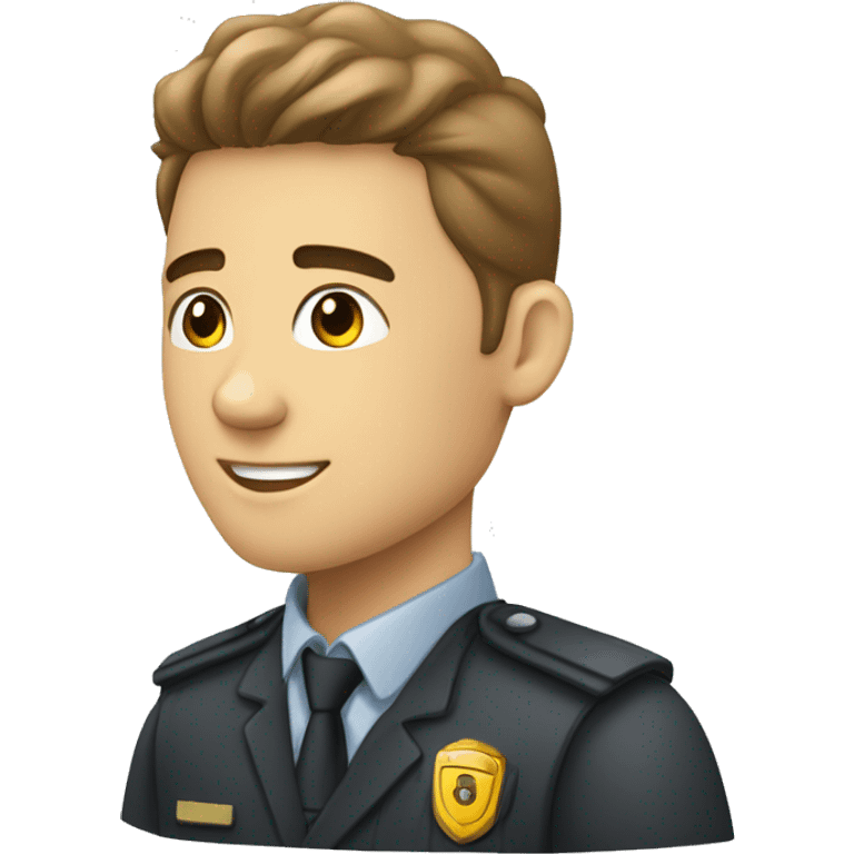 Joven profesional,alegre, transmite seguridad emoji