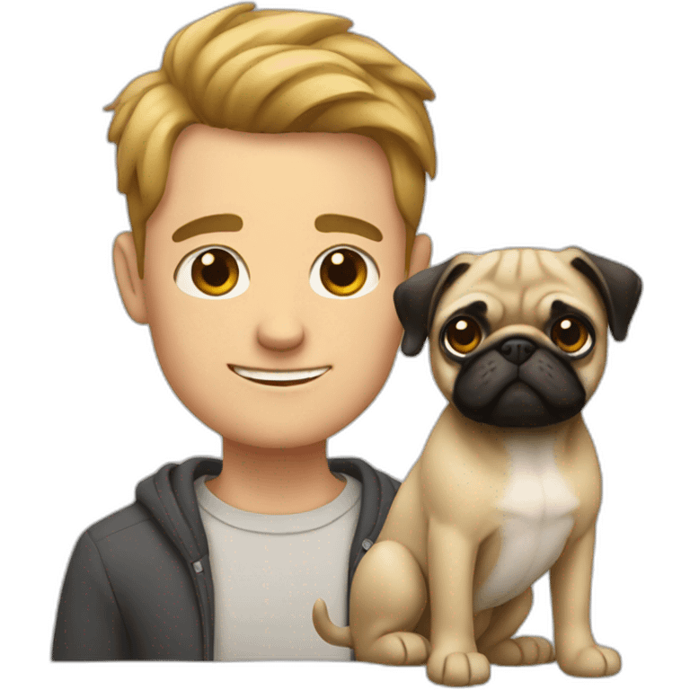 guy with a pug emoji emoji