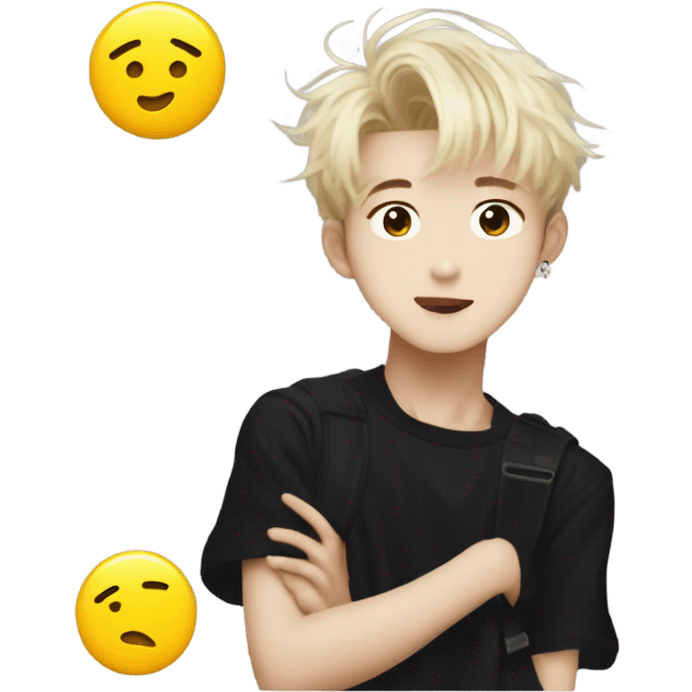 Bang Chan of Stray Kids kpop band emoji