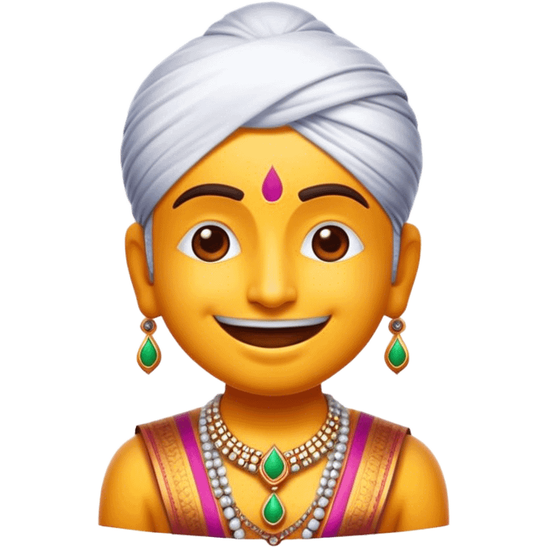 Cinematic Realistic Bollywood Pop Culture Emoji, featuring an energetic portrayal of Indian cinema rendered with dynamic textures and lively, colorful lighting. emoji