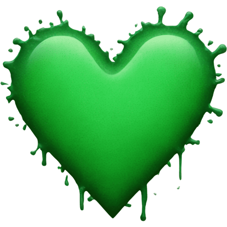 Green grunge heart emoji