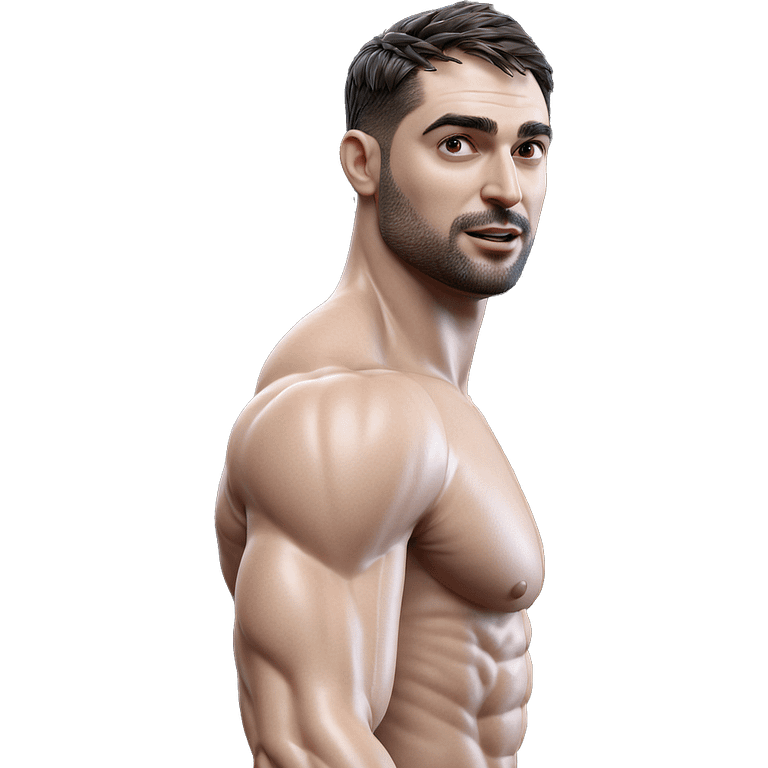 muscular male portrait in focus emoji