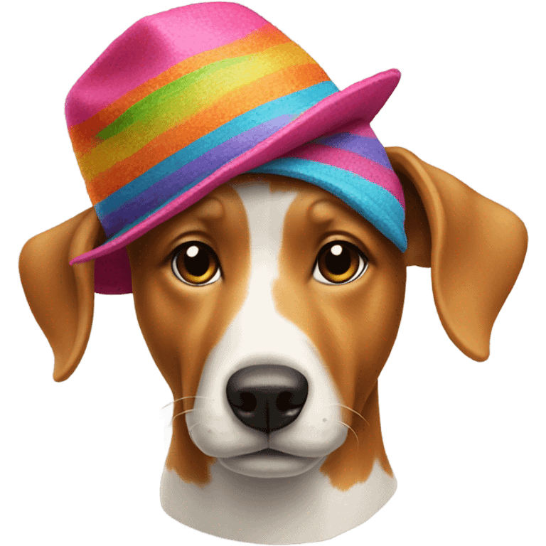 Dog wearing a hat emoji