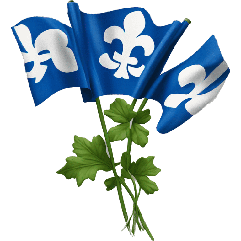 drapeau du quebec avec 4 fleurs de lis emoji