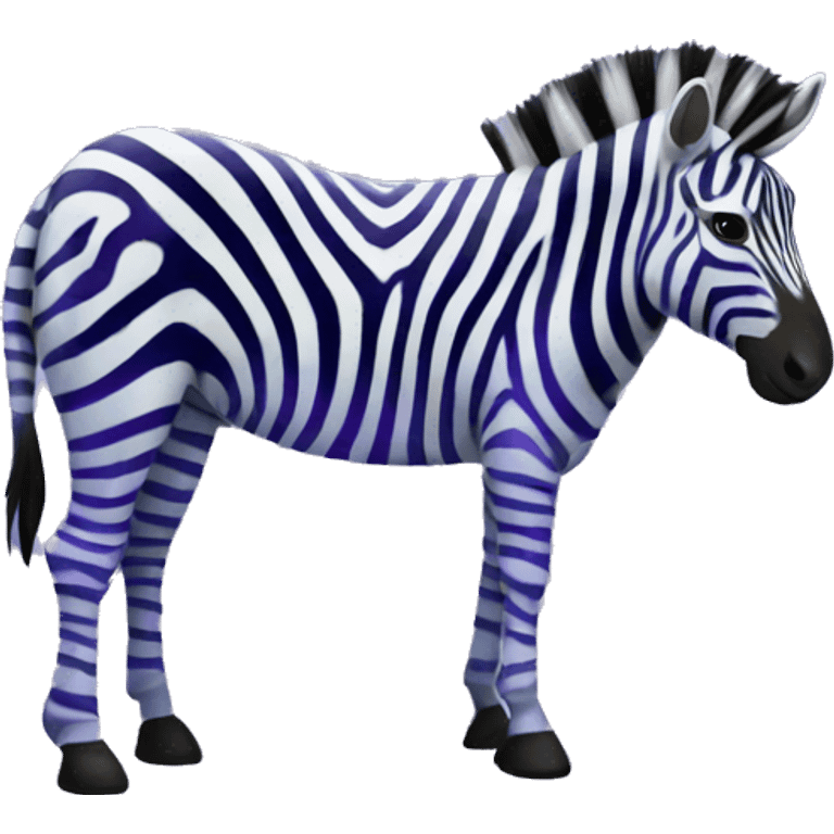 Purple blue zebra emoji