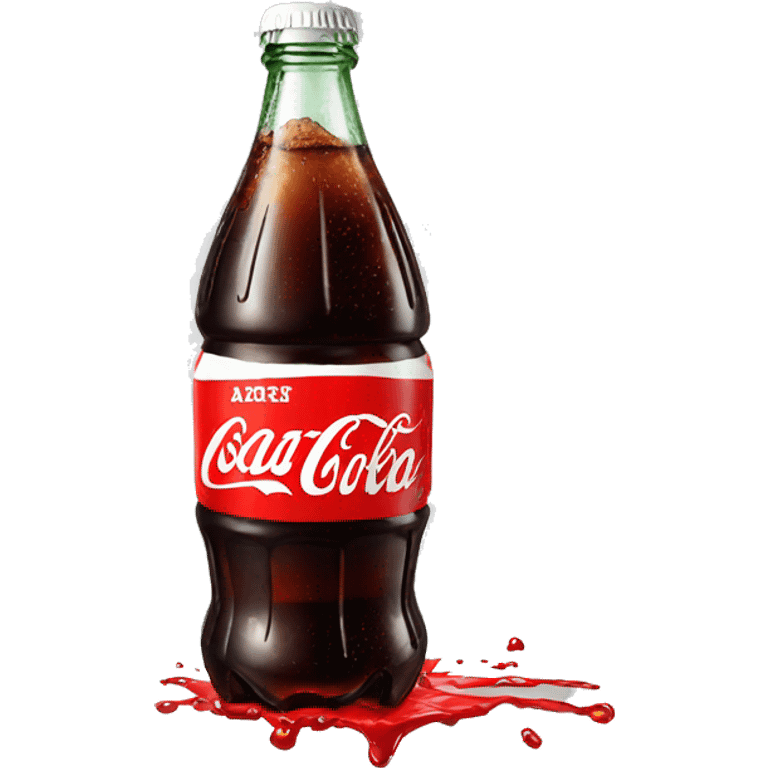 A coke bottle spilling emoji