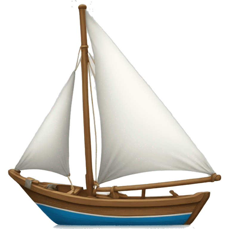 one side sailing boat emoji