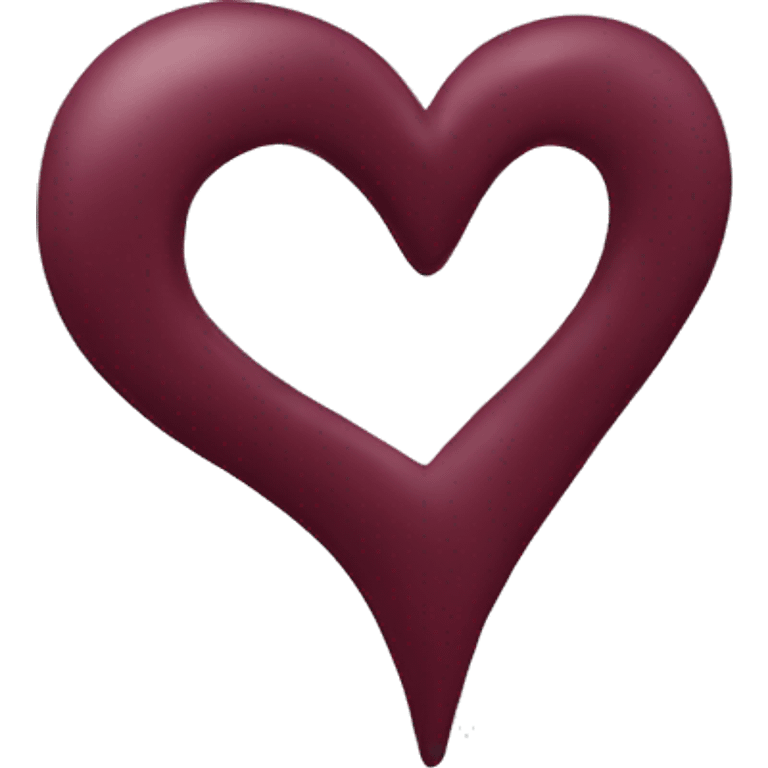 Burgundy heart emoji