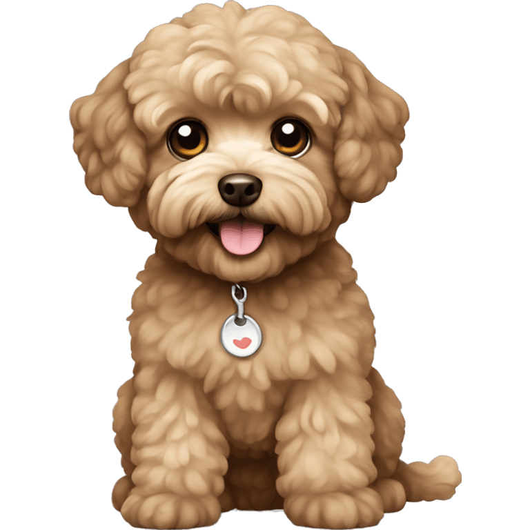 Brown maltipoo  emoji