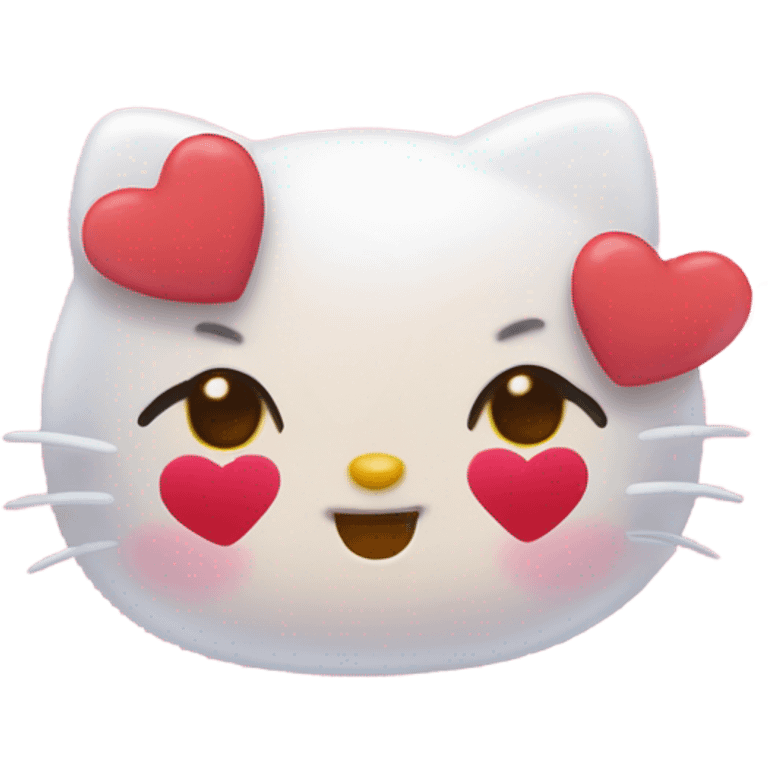 hello kitty in love emoji