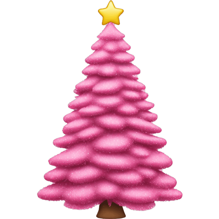 Pink Christmas tree emoji