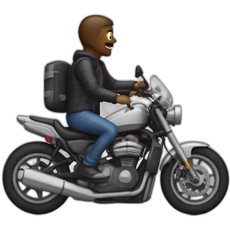 Guy with motorcycle silencer  emoji