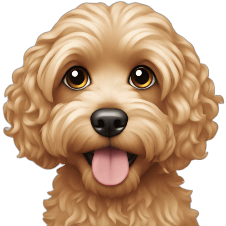 Blonde cavapoo emoji