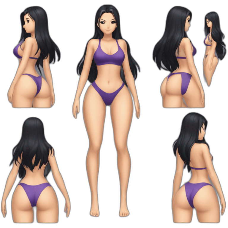 nico robin full body pawg small swimsuit from back emoji