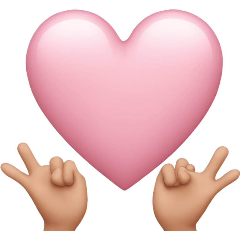 light pink heart holding hands emoji