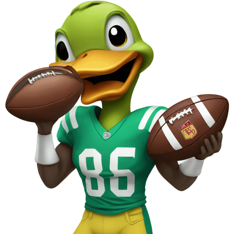 Dead duck playing football  emoji