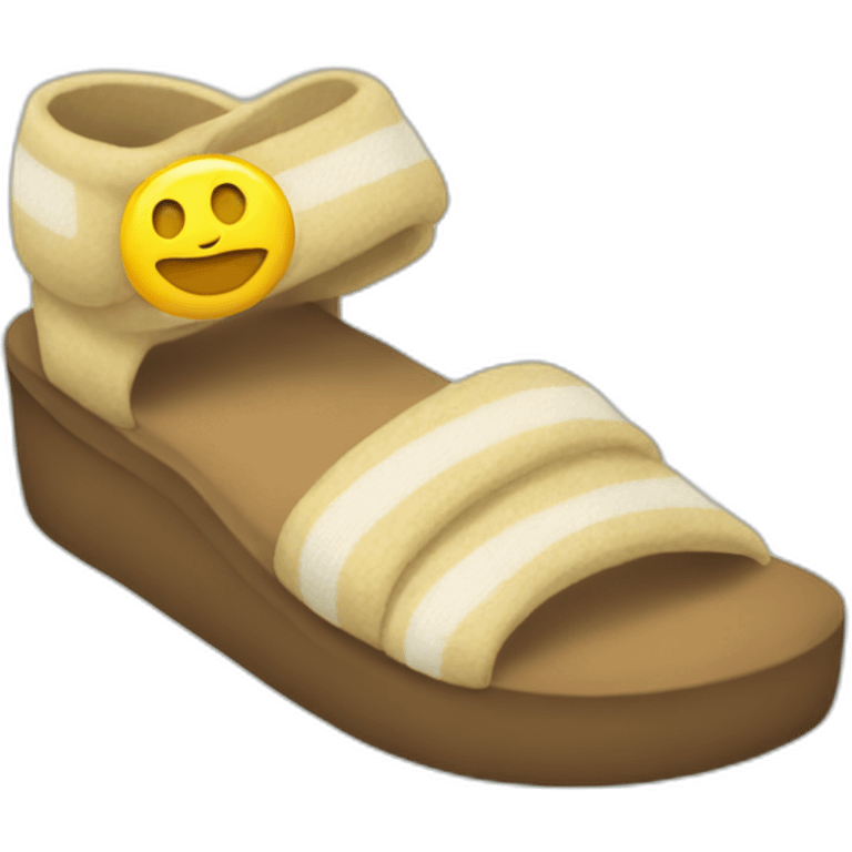 Sandals and socks emoji