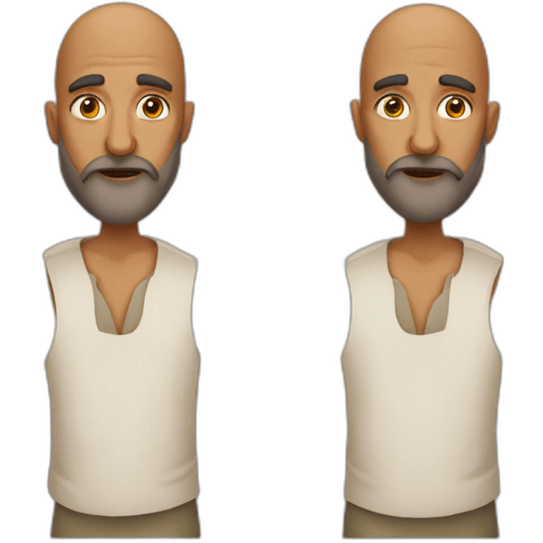 Long beard bald Indian cook emoji