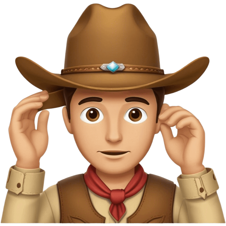 Cowboy tipping his hat emoji