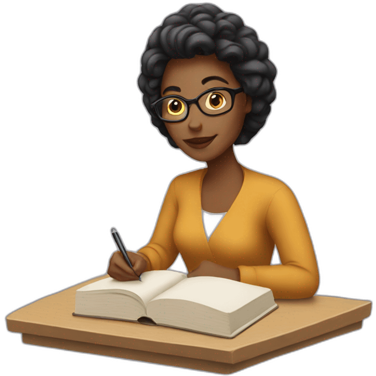 woman writer writing a book emoji