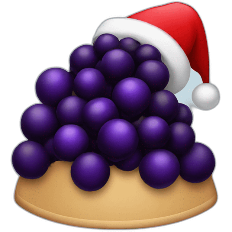 blackberry with christmas hat emoji