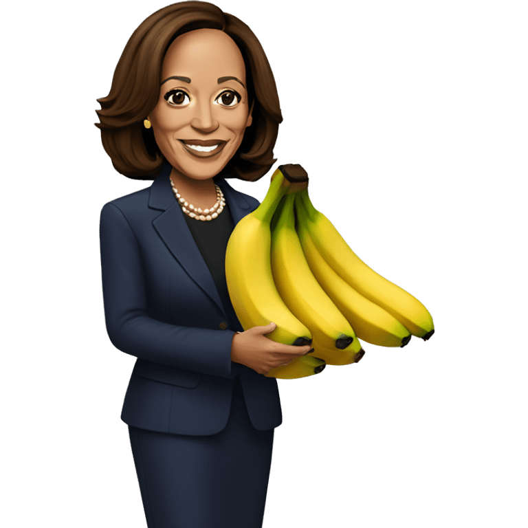 kamala harris holding bananas emoji