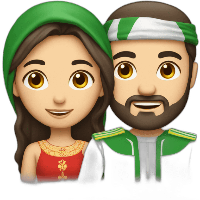 Serbie et Algérie couple emoji