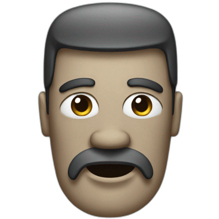 moai with a short mustache emoji