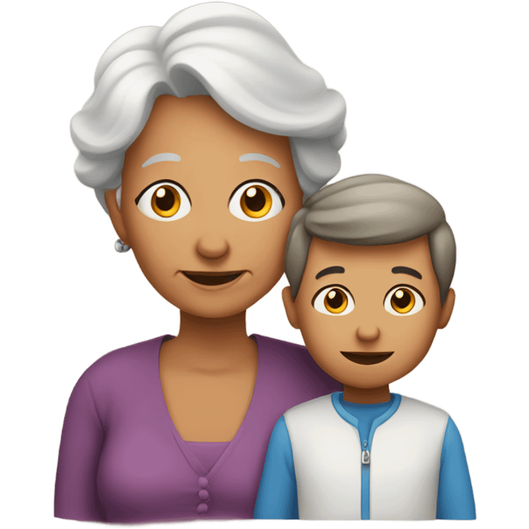 A grandmother with her boy emoji