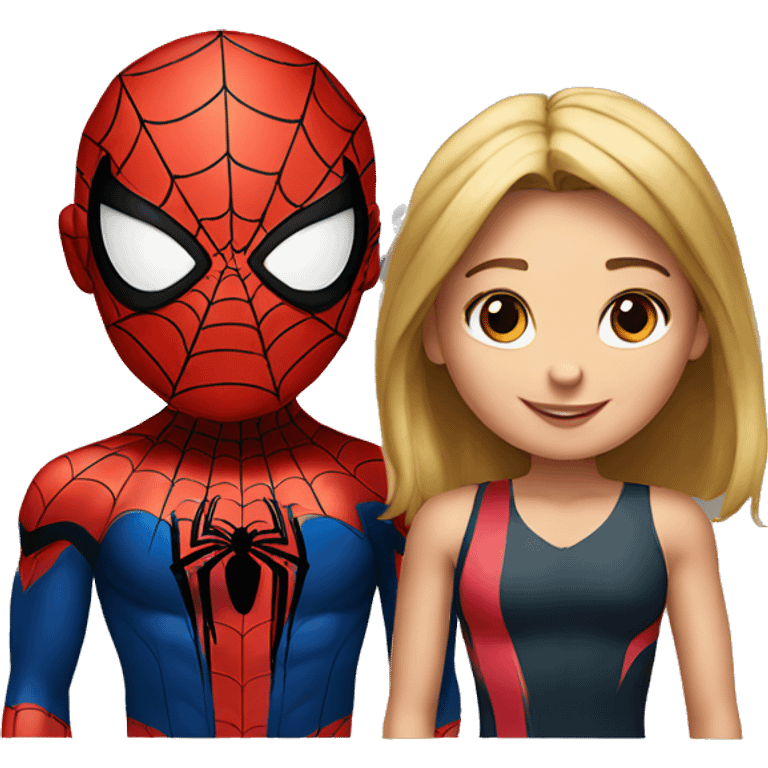 Spiderman and girl  emoji