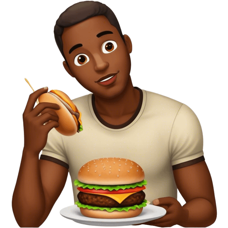 Duke Dennis eating hamburgers  emoji