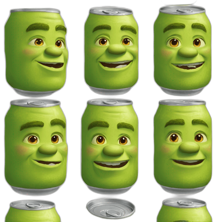 Shrek buvant une bière emoji