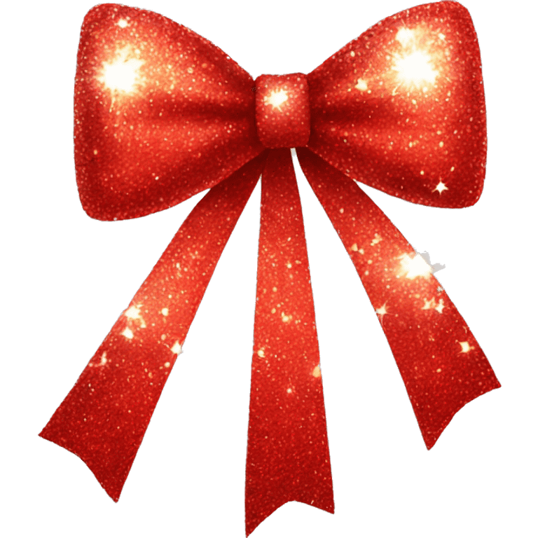 Sparkly bow red emoji