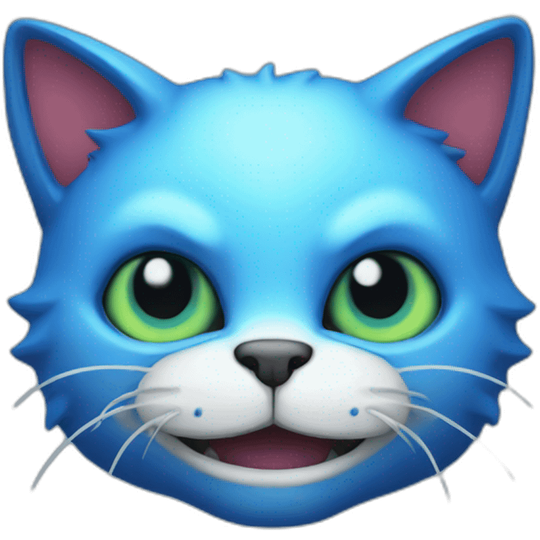 Cat demon blue emoji