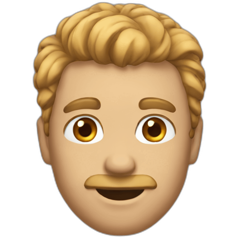 man with comma hair emoji