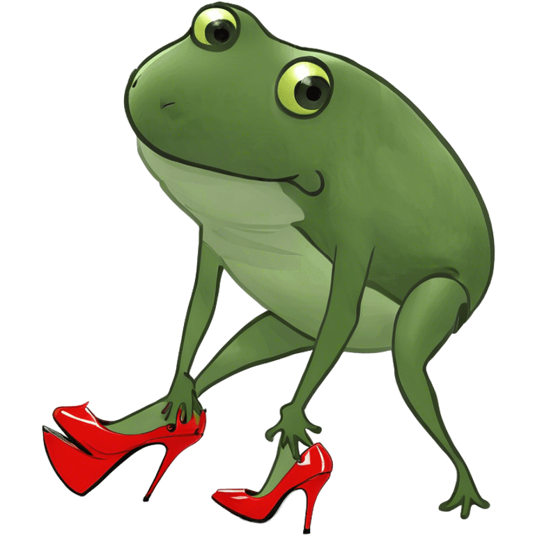 Bufo wearing high heels  emoji