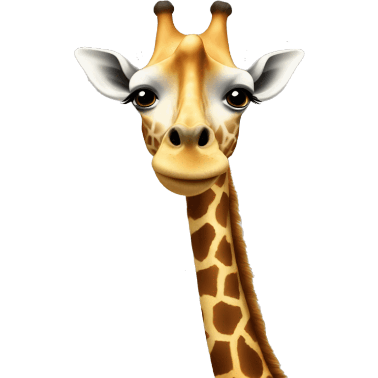 Giraffe blowing a kiss emoji