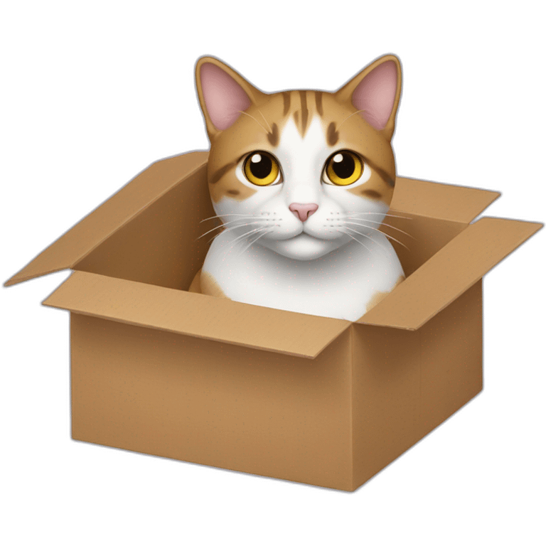 A cat in a box emoji